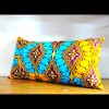 Housse Coussin Jaune-Bleu